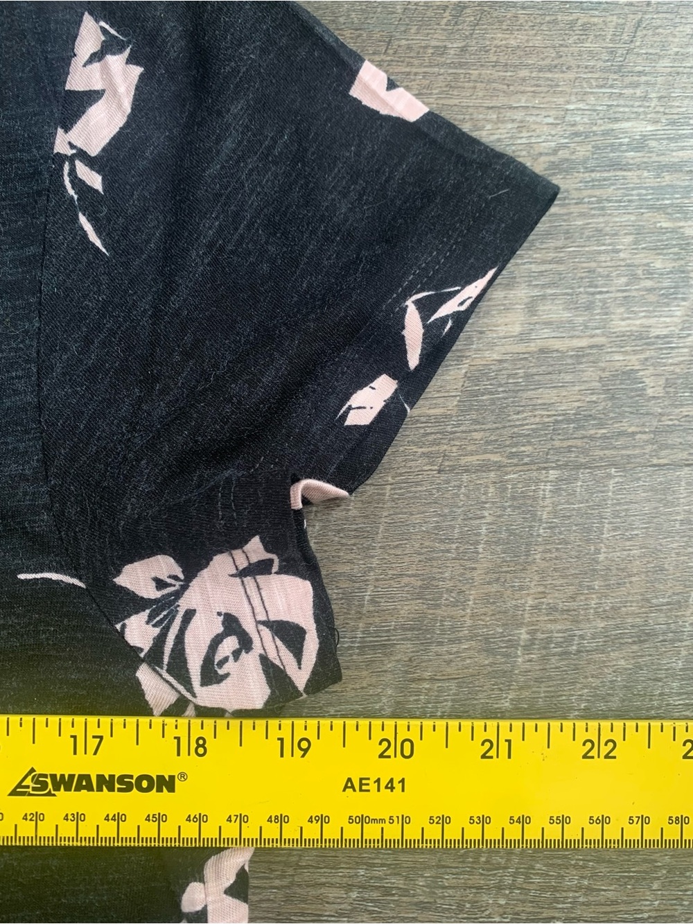 Sanctuary Whimsigoth Black Tee with Feminine Pink Rose Print - Picture 3 of 5